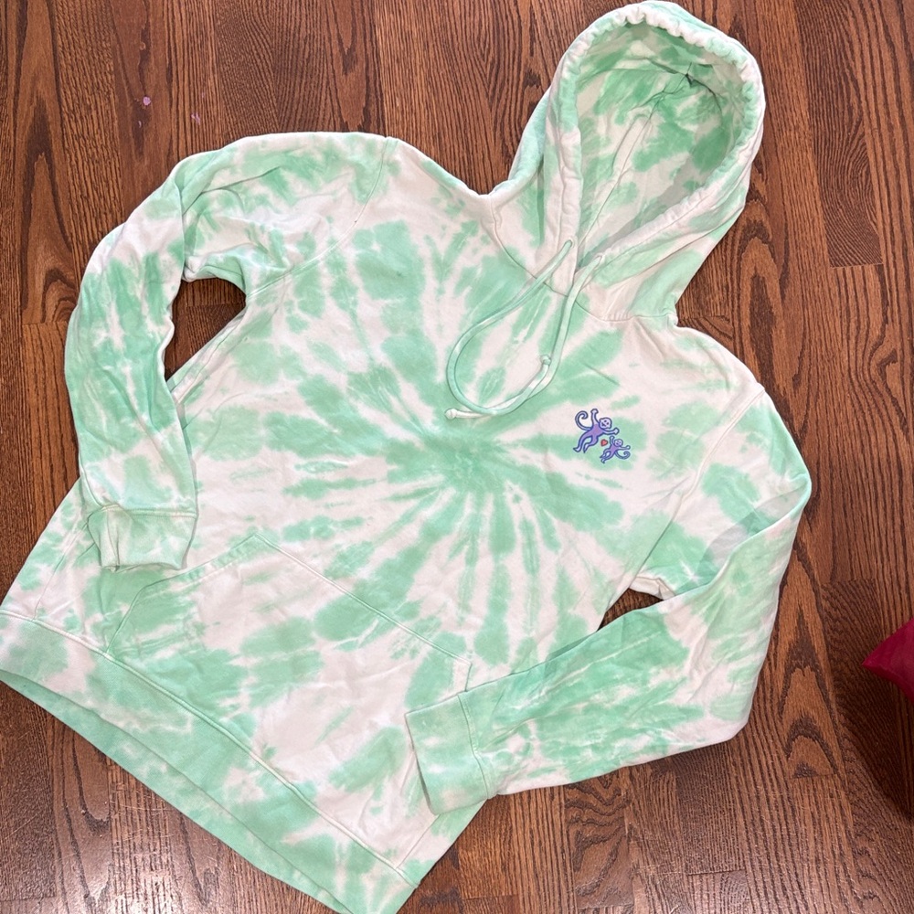 Roller Rabbit Green Tie-Dye Hoodie